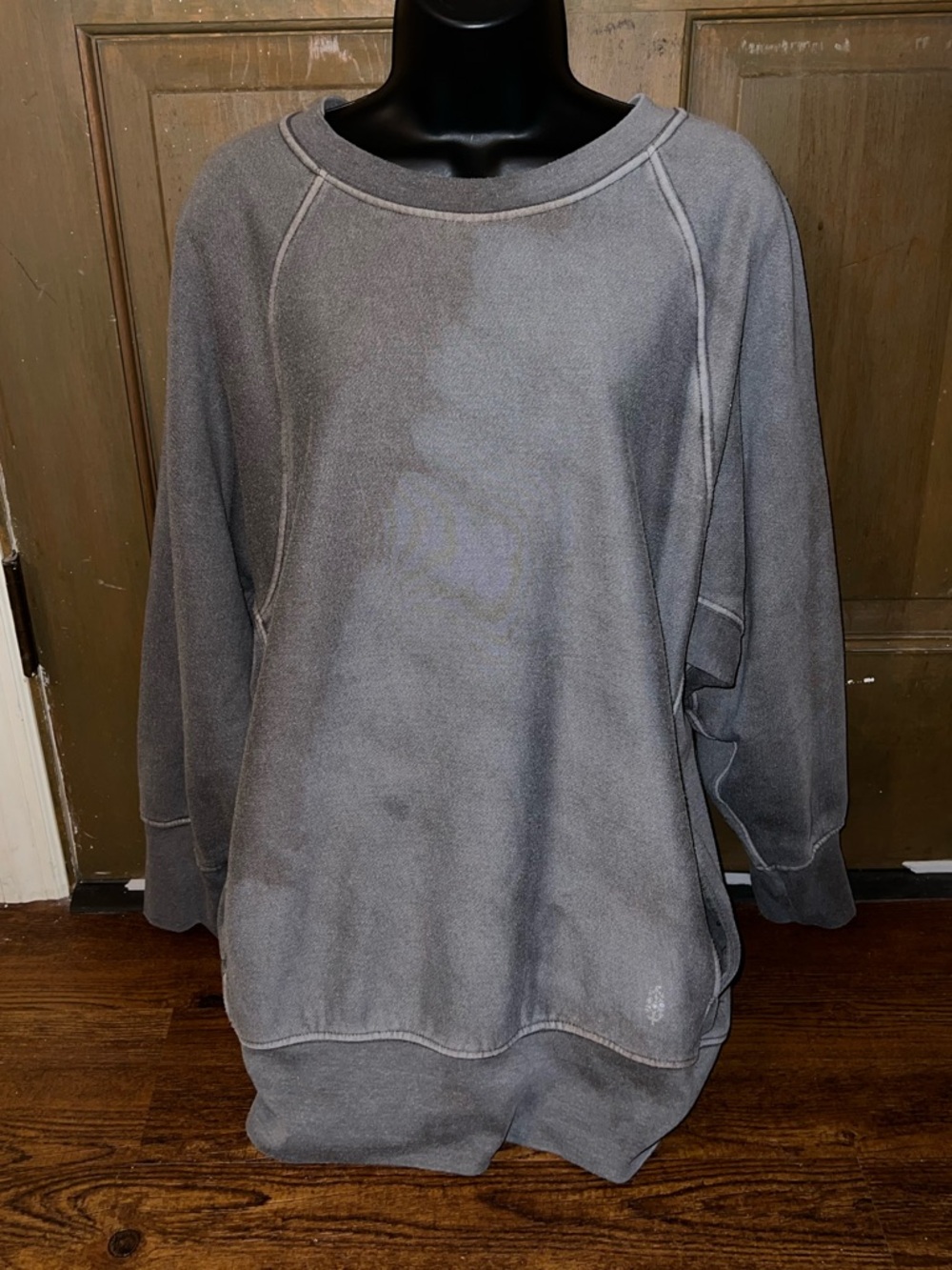 FP Movement Gray Better Days One of a Kind Oversized Pullover Sweatshirt Size M - Picture 2 of 13